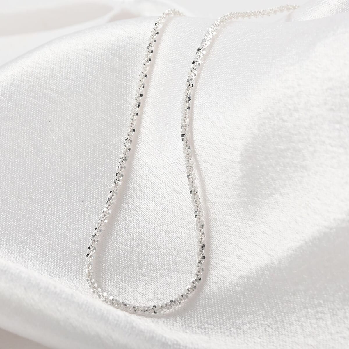 Italian Sterling Silver 1.15mm Roc Necklace 20 Inches 3 Grams image number 1