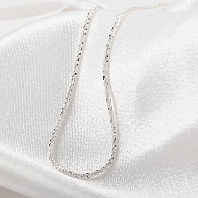 Italian Sterling Silver 1.15mm Roc Necklace 20 Inches 3 Grams