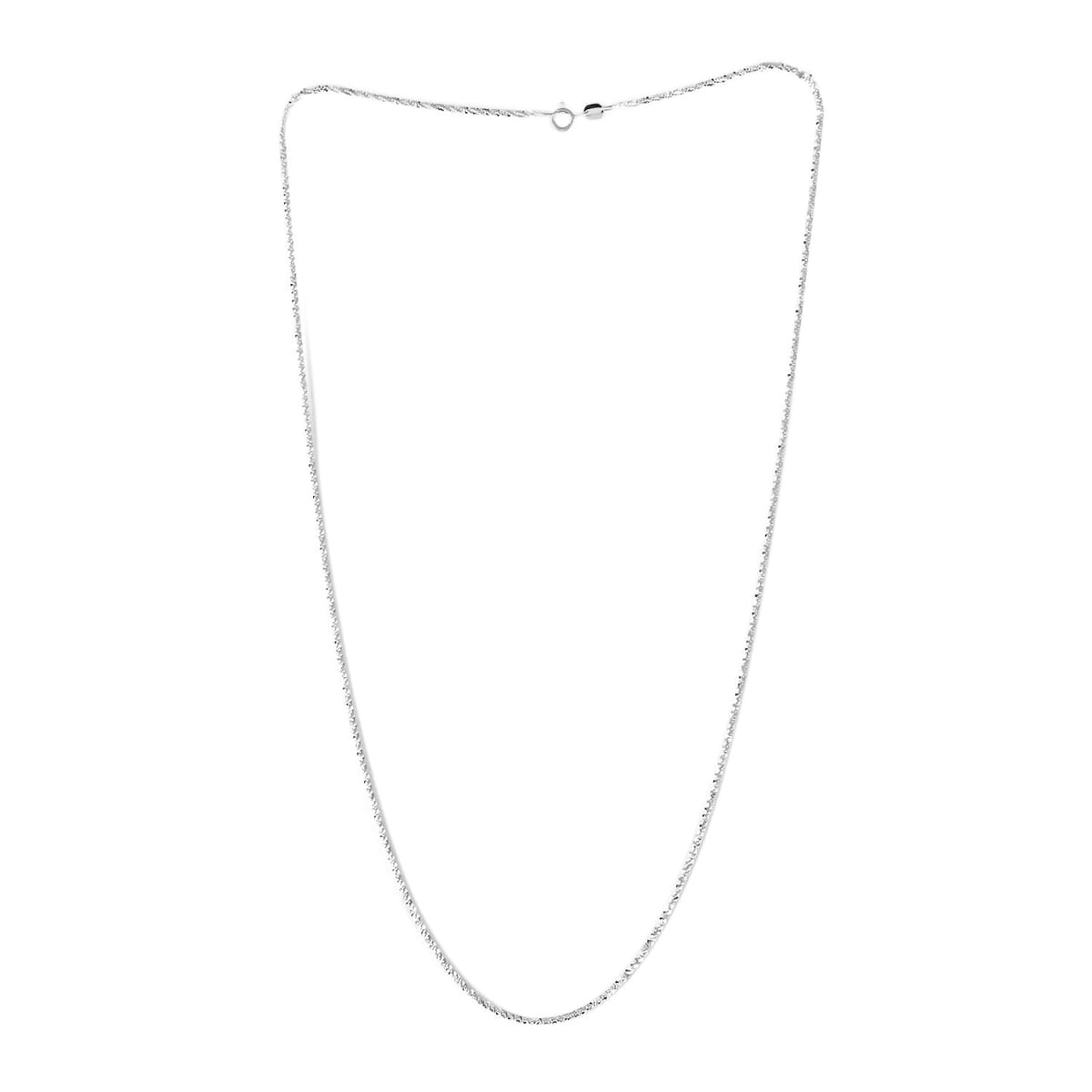 Italian Sterling Silver 1.15mm Roc Necklace 20 Inches 3 Grams image number 2