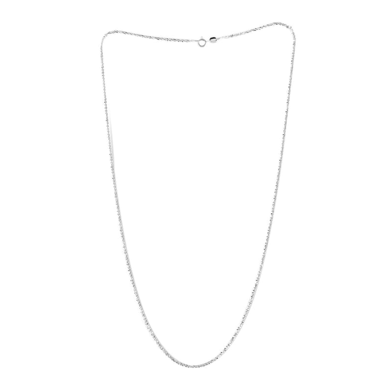 Italian Sterling Silver 1.15mm Roc Necklace 20 Inches 3 Grams