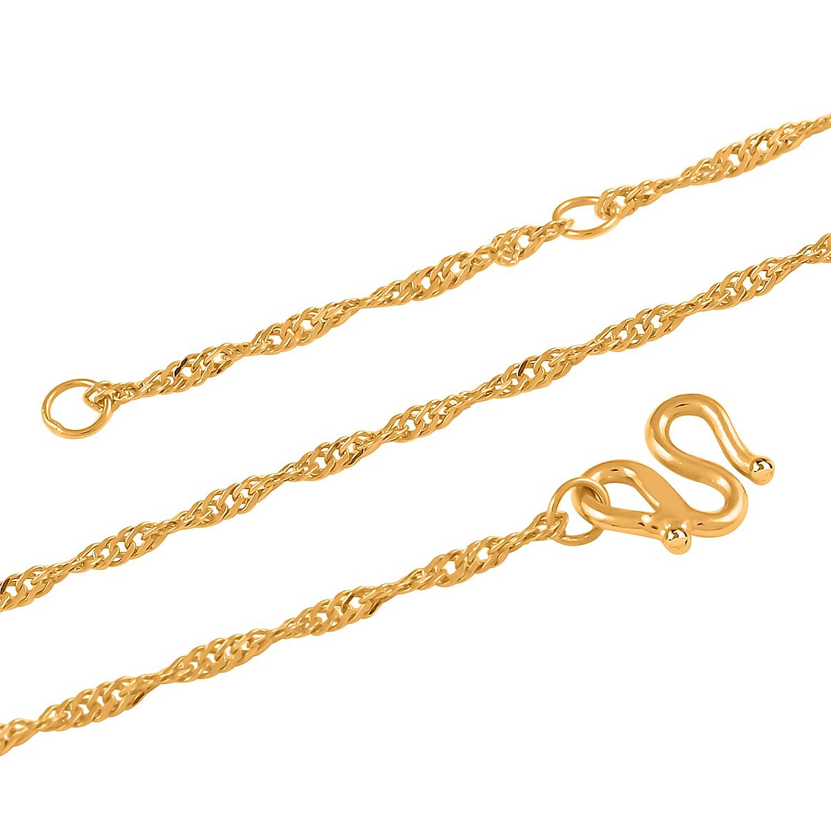 24K Yellow Gold Halo Chain 18 Inches 2.70 Grams image number 2