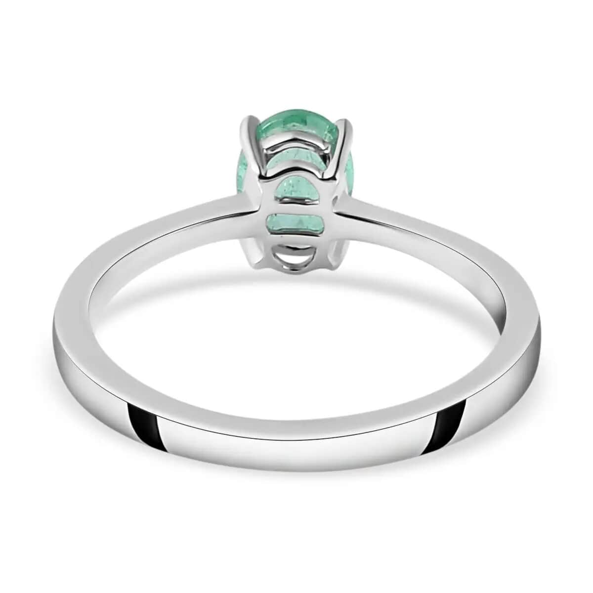 RHAPSODY 950 Platinum AAAA Ethiopian Emerald Solitaire Ring (Size 7.0) 3.90 Grams 0.75 ctw image number 4