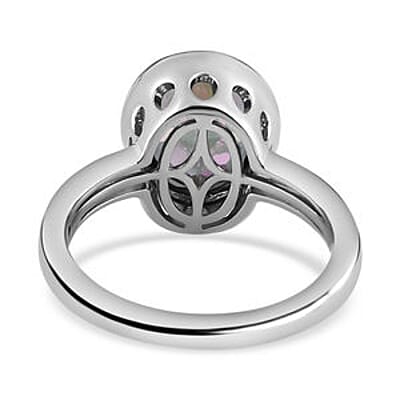 Java Blue Mystic Topaz 3.94 ctw Ring in Platinum Over Sterling Silver (Size 8)