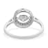 Simulated Diamond Sparkling Dancing Round Ring in Rhodium Over Sterling Silver (Size 5.0) 1.05 ctw image number 4