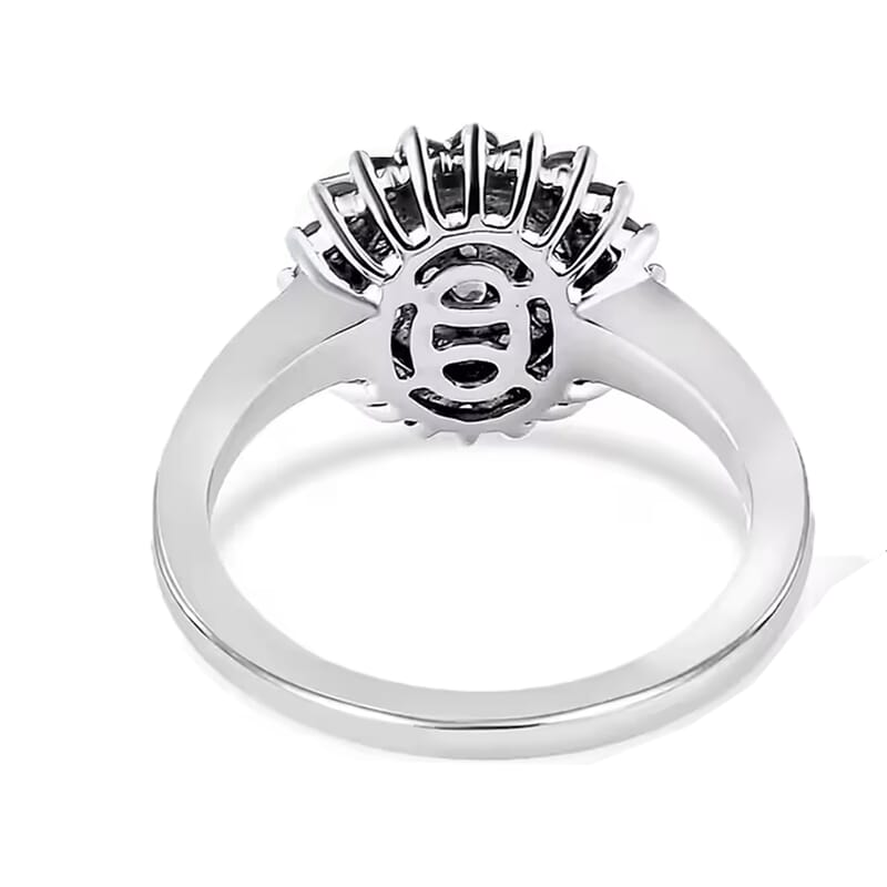 Narsipatnam Alexandrite 1.00 ctw Ring in Rhodium and Platinum Over Sterling Silver, Flower Engagement Ring, Cluster Ring, Wedding Rings For Women (Size 10)