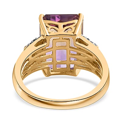AAA Anahi Ametrine and Multi Gemstone Ring in Vermeil Yellow Gold Over Sterling Silver, Ametrine Jewelry, Birthday Gift For Her 7.25 ctw (Del. 10-15 Days)