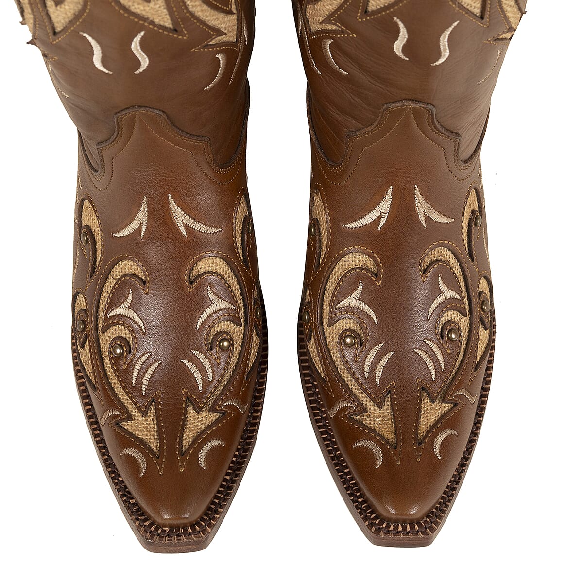 TANNER MARK Honey Bari Snip Toe Boot 10.5 | Leather Boots | Biker Boots | Snip Toe Cowboy Boots | Heel Boots image number 4