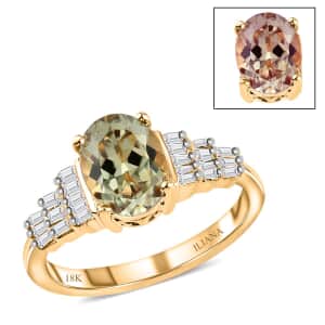 Iliana 18K Yellow Gold AAA Turkizite and G-H SI Diamond Ring (Size 10.0) 1.85 ctw