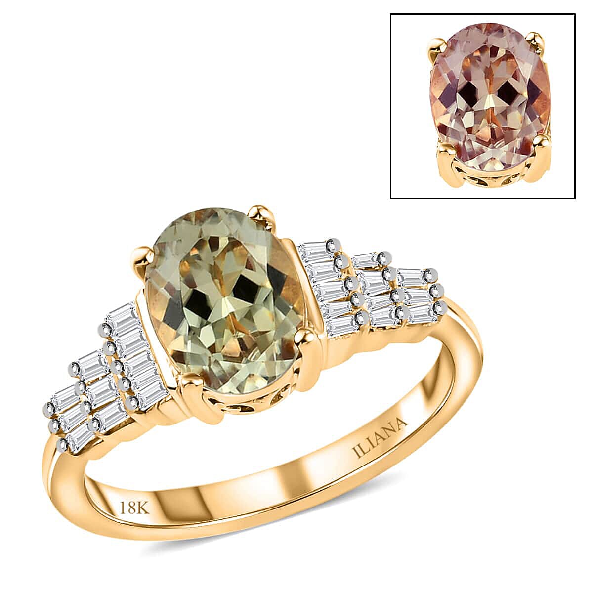 Iliana 18K Yellow Gold AAA Turkizite and G-H SI Diamond Ring (Size 10.0) 1.85 ctw image number 0