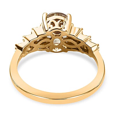Iliana 18K Yellow Gold AAA Turkizite and G-H SI Diamond Ring (Size 10.0) 1.85 ctw