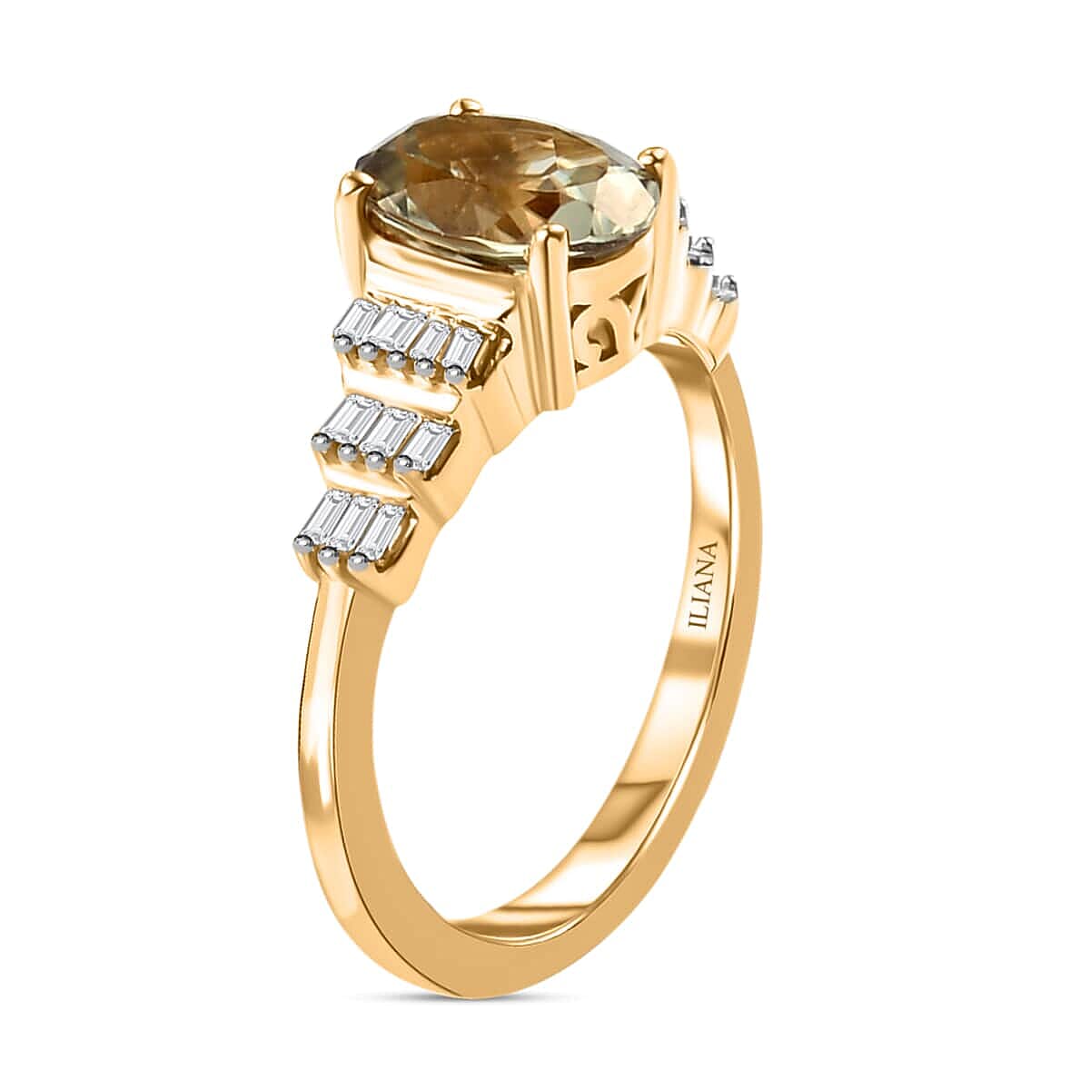 Iliana 18K Yellow Gold AAA Turkizite and G-H SI Diamond Ring (Size 8.0) 1.85 ctw image number 3