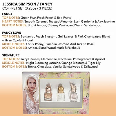 JESSICA SIMPSON Eau De Parfum Gift Set For Women ( Jessica Simpson Fancy, Jessica Simpson Fancy Love, Signature Jessica Simpson)