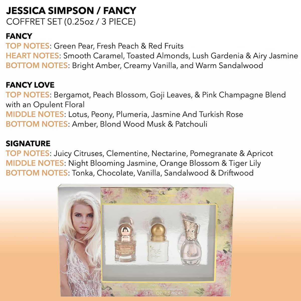 JESSICA SIMPSON Eau De Parfum Gift Set For Women ( Jessica Simpson Fancy, Jessica Simpson Fancy Love, Signature Jessica Simpson) image number 2