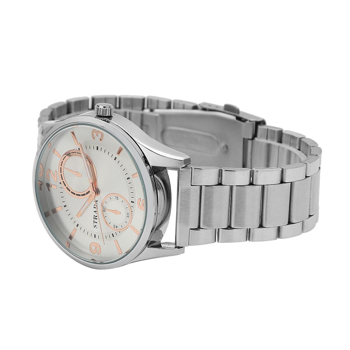 Strada Japanese Movement Watch with Stainless Steel Strap (6.50-8.25 Inches) (25.40 mm) image number 4