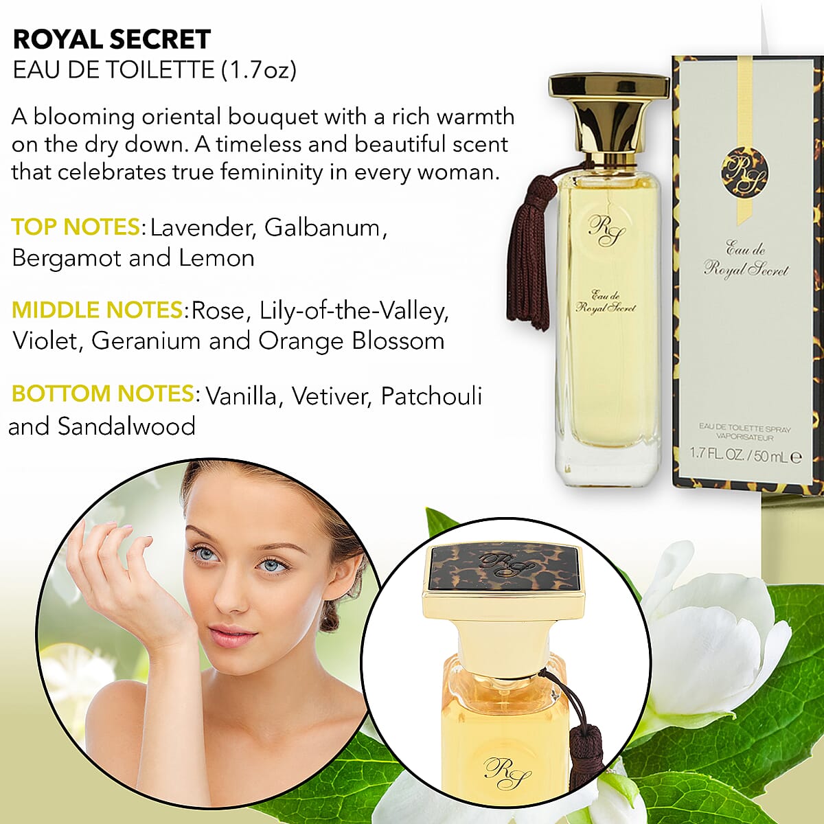 ROYAL Secret Eau De Toilette Spray Vaporisateur 1.7fl Oz. image number 1