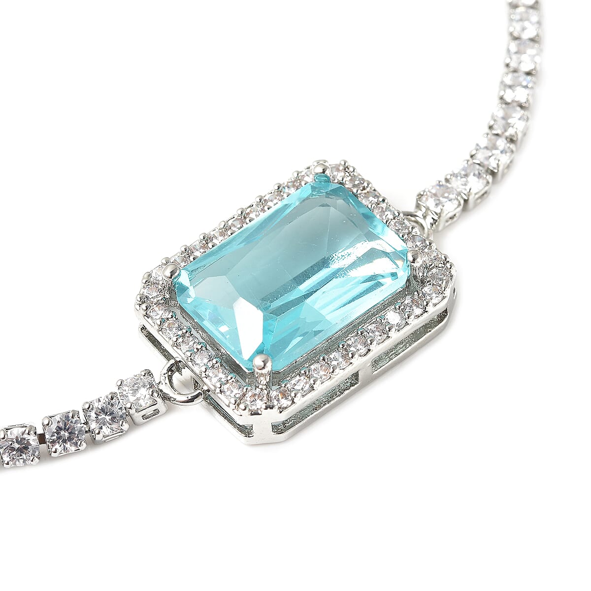 To My Beautiful Bonus Mom Jewelry Gift Box with Simulated Blue Sapphire, Simulated Diamond Adjustable Bracelet in Silvertone (6.00 In) 4.15 ctw image number 3