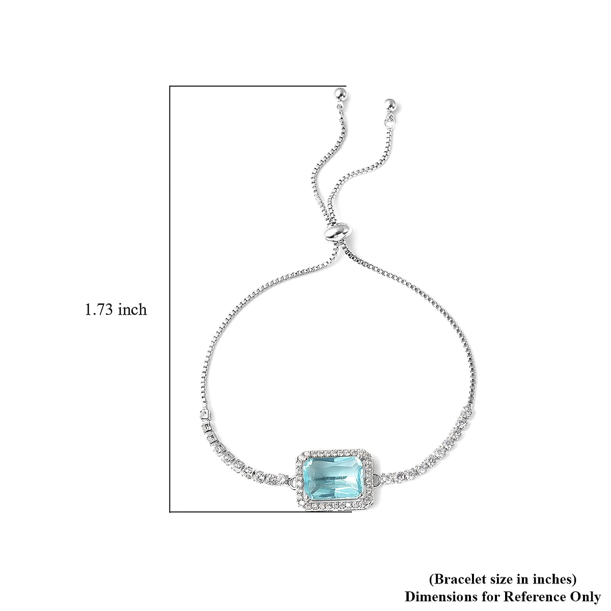 To My Beautiful Bonus Mom Jewelry Gift Box with Simulated Blue Sapphire, Simulated Diamond Adjustable Bracelet in Silvertone (6.00 In) 4.15 ctw image number 5