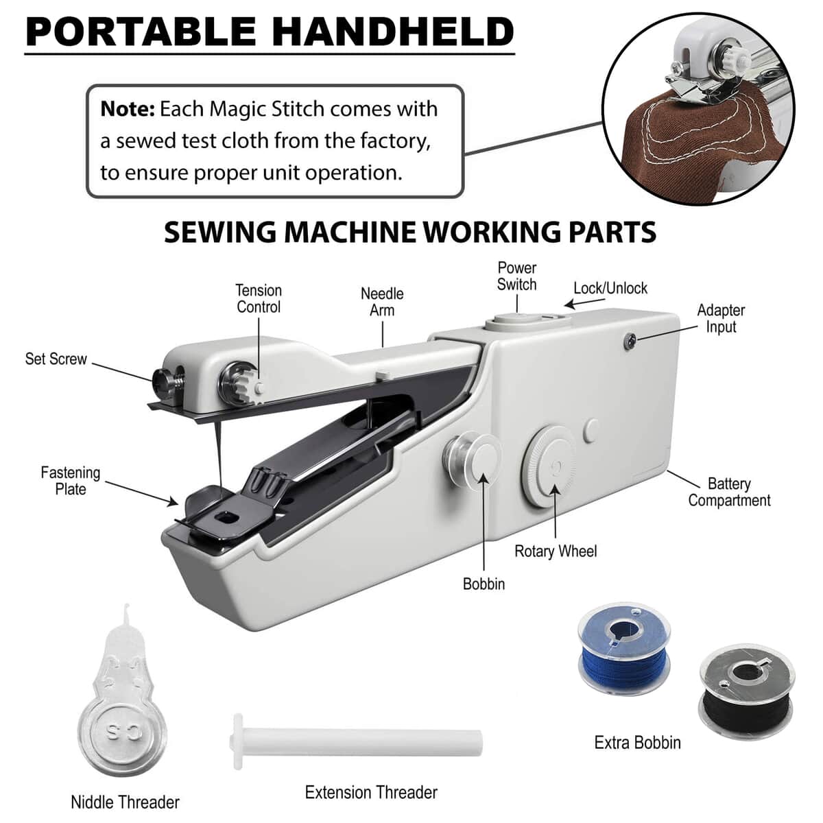 MAGIC STITCH Handheld & Cordless Sewing Machine image number 2