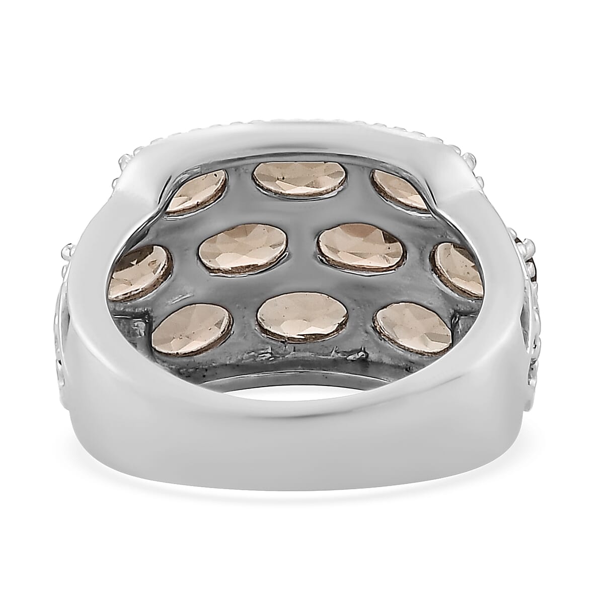 Brazilian Smoky Quartz Ring in Stainless Steel (Size 8.0) 4.50 ctw image number 4