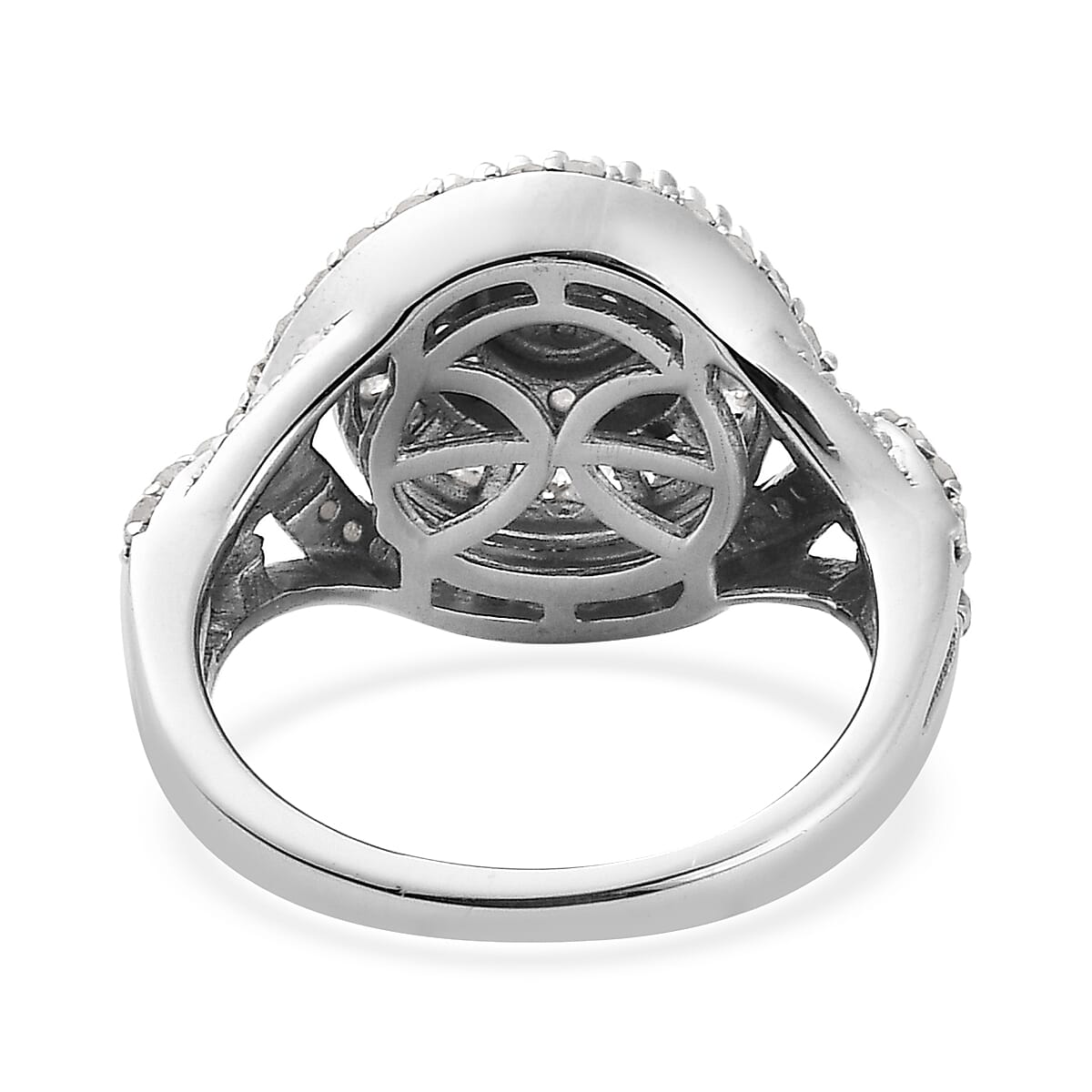Diamond Ring in Platinum Over Sterling Silver (Size 10.0) 1.00 ctw image number 4