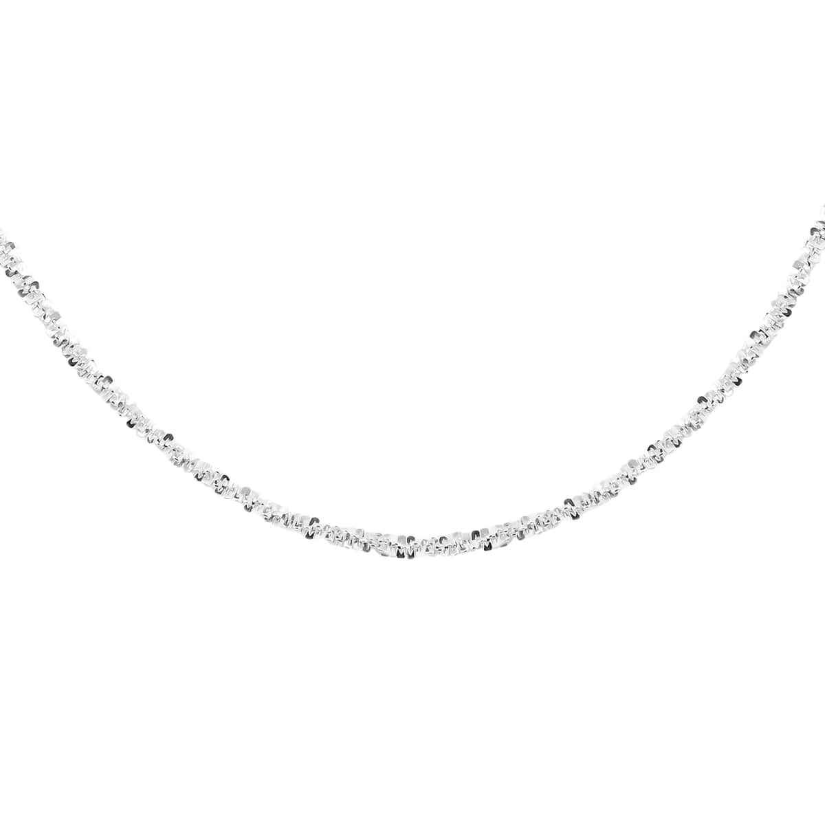 Italian Sterling Silver Sparkle Chain 18 Inches 2.50 Grams image number 0