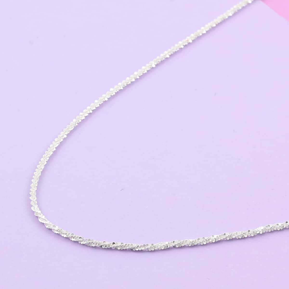 Italian Sterling Silver Sparkle Chain 18 Inches 2.50 Grams image number 1
