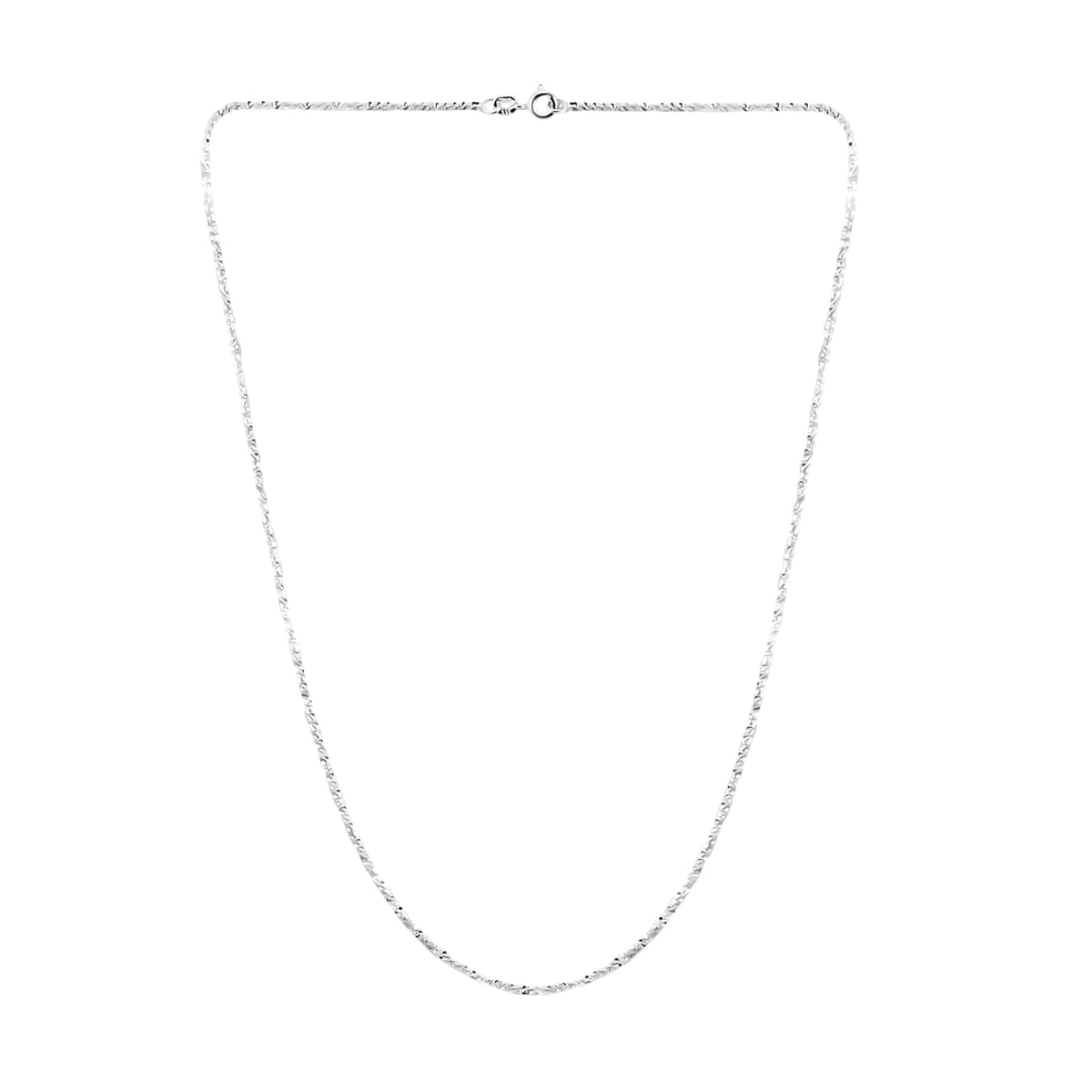 Italian Sterling Silver Sparkle Chain 18 Inches 2.50 Grams image number 2