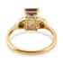Luxoro 10K Yellow Gold Radiant Cut AAA Turkizite and Diamond Ring (Size 10.0) 1.65 ctw image number 4