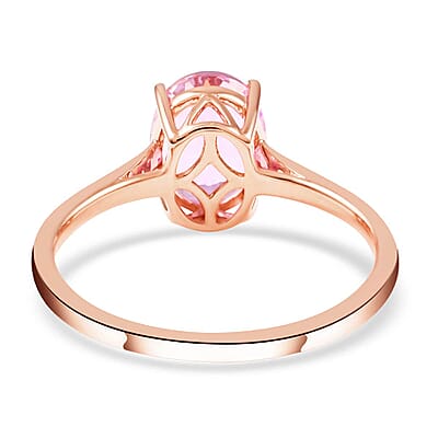 Certified & Appraised Luxoro AAA Martha Rocha Kunzite 2.70 ctw Solitaire Ring in 14K Rose Gold (Size 10.0)