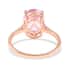 Certified Luxoro 14K Rose Gold AAA Martha Rocha Kunzite and G-H I1 Diamond Ring (Size 8.0) 4.70 ctw image number 4