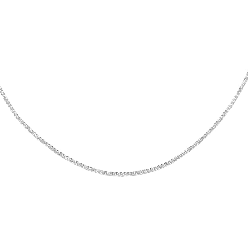 Italian Sterling Silver 0.8mm Wheat Necklace 24 Inches