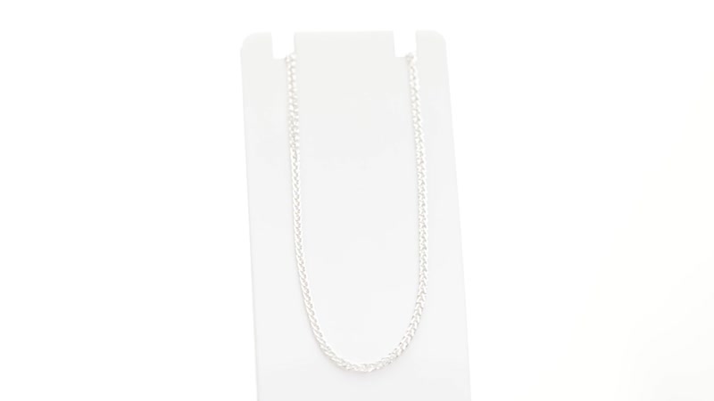 Italian Sterling Silver 0.8mm Wheat Necklace 24 Inches 2.90 Grams