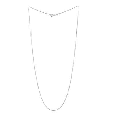 Italian Sterling Silver 0.8mm Wheat Necklace 24 Inches