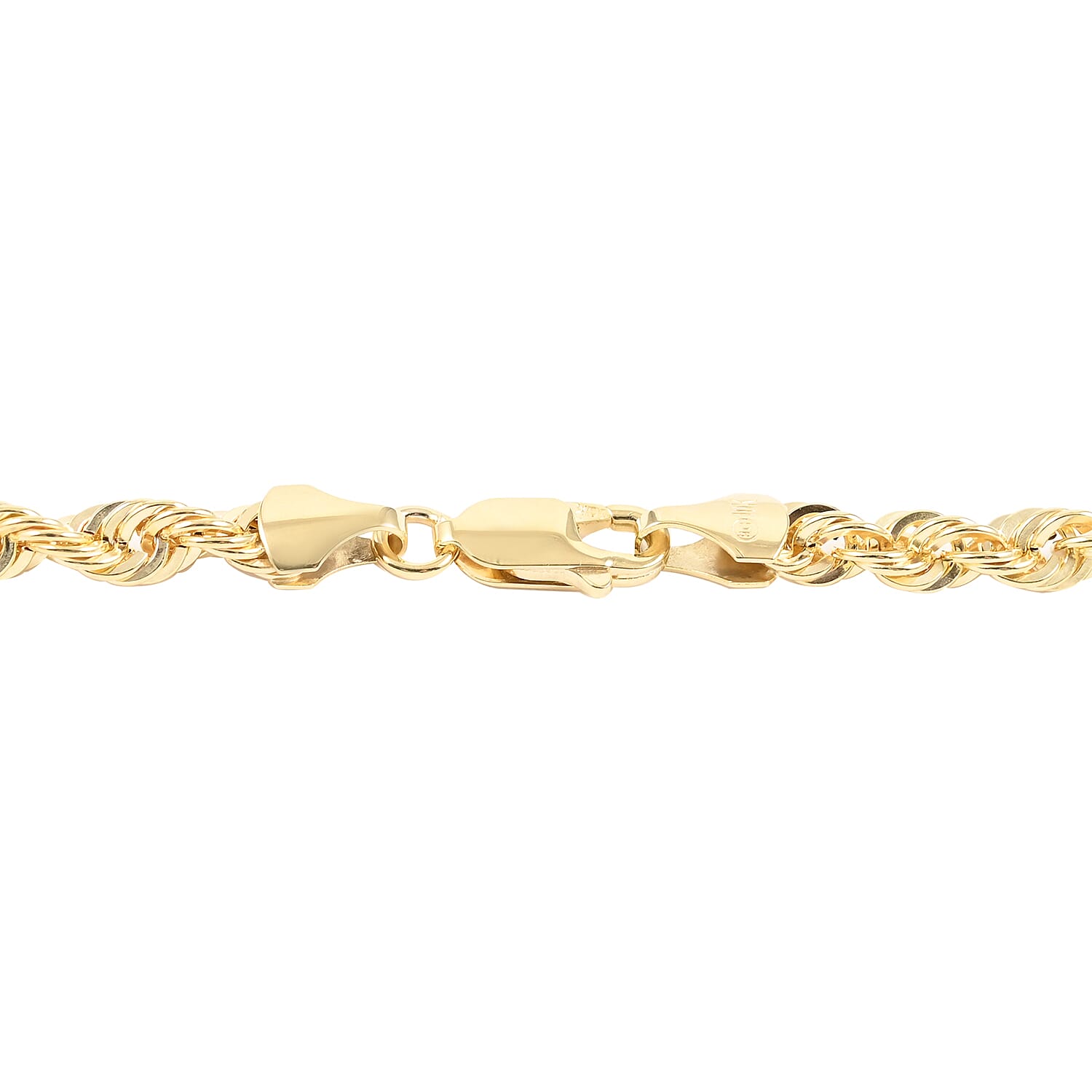 California Closeout Deal 10K Yellow Gold 4.5mm Rope Chain Necklace 18 Inches 7 Grams