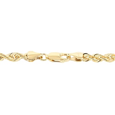 California Closeout Deal 10K Yellow Gold 4.5mm Rope Chain Necklace 18 Inches 7 Grams