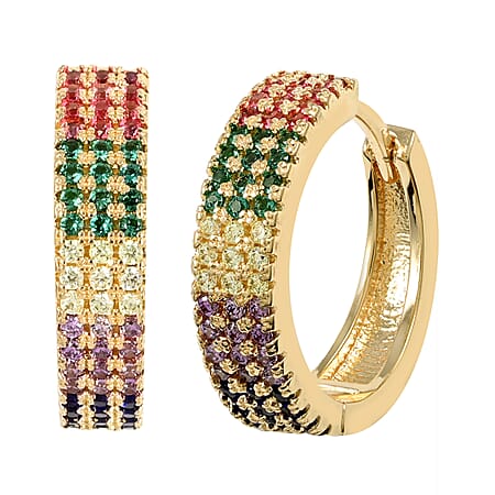 Yellow Gold / Multi Color Cubic Zirconia / Pure Brass - Product card gallery slide 1 (10176896172345)