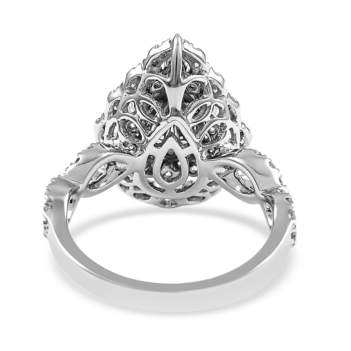 18K White Gold Diamond SI Ring (Size 7.0) 5.05 Grams 1.70 ctw image number 4