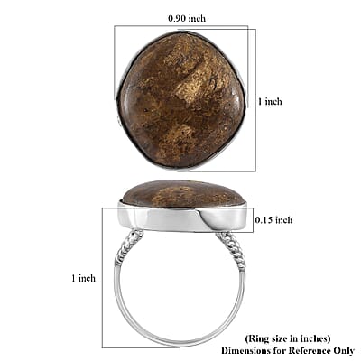 Artisan Crafted Natural Boulder Opal Solitaire Ring in Sterling Silver (Size 10.0) 15.85 ctw