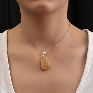 Artisan Crafted Boulder Opal 27.90 ctw Solitaire Pendant without Chain in Sterling Silver