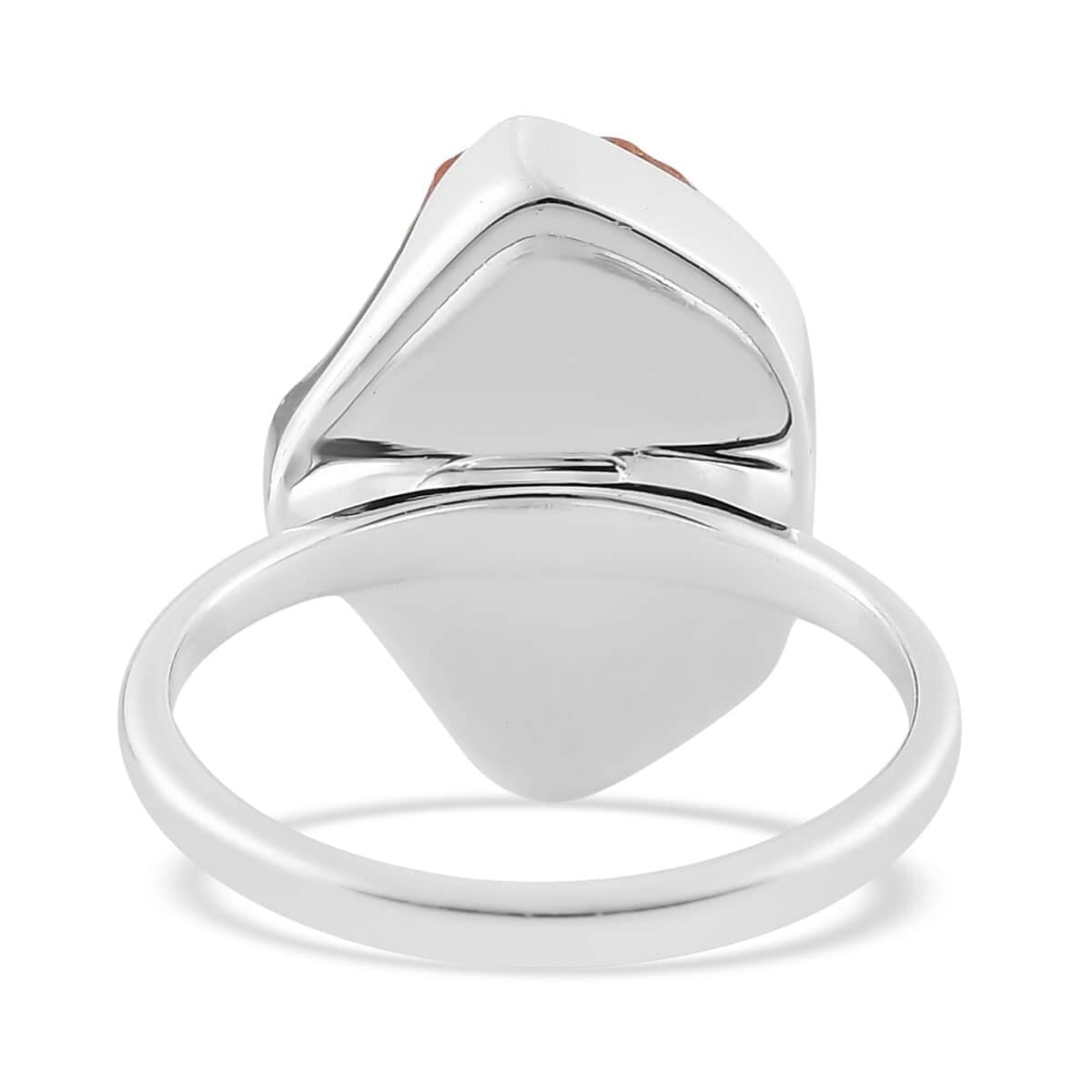 Artisan Crafted Rough Cut Mexican Fire Opal Ring in Sterling Silver (Size 10.0) 5.00 ctw image number 4