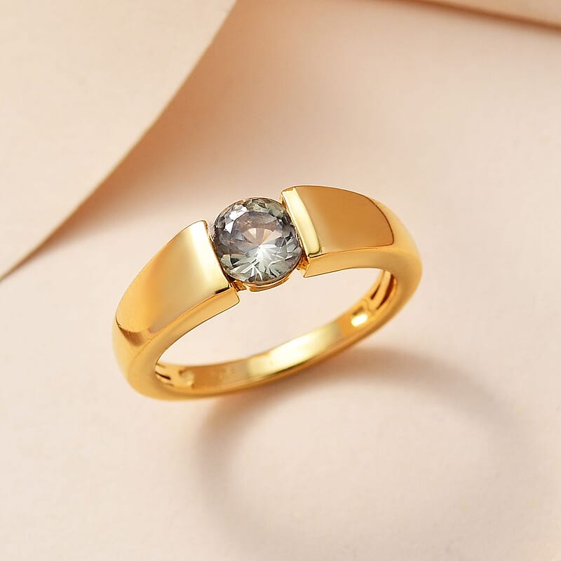 Turkizite 0.94 ctw Ring in 18K Vermeil Yellow Gold Over Sterling Silver (Size 11.5)