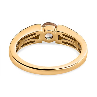 Turkizite 0.94 ctw Ring in 18K Vermeil Yellow Gold Over Sterling Silver (Size 11.5)