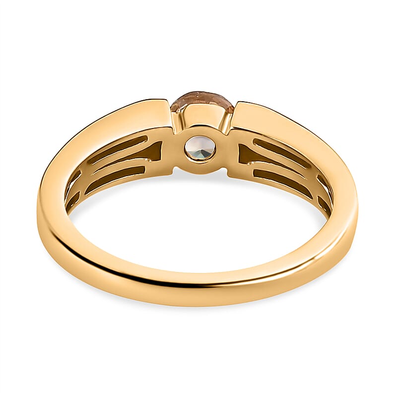 Turkizite 0.94 ctw Ring in 18K Vermeil Yellow Gold Over Sterling Silver (Size 11.5)