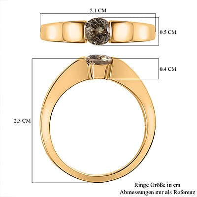 Turkizite 0.94 ctw Ring in 18K Vermeil Yellow Gold Over Sterling Silver (Size 11.5)