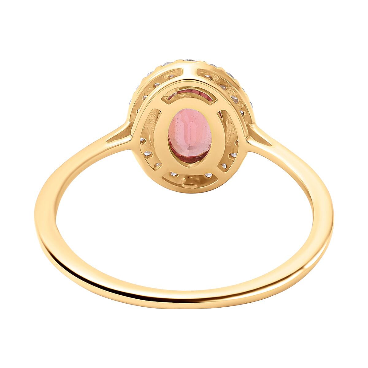 AAA Songea Sapphire and Diamond I1 1.30 ctw Ring in 14K Yellow Gold (Size 10.0)