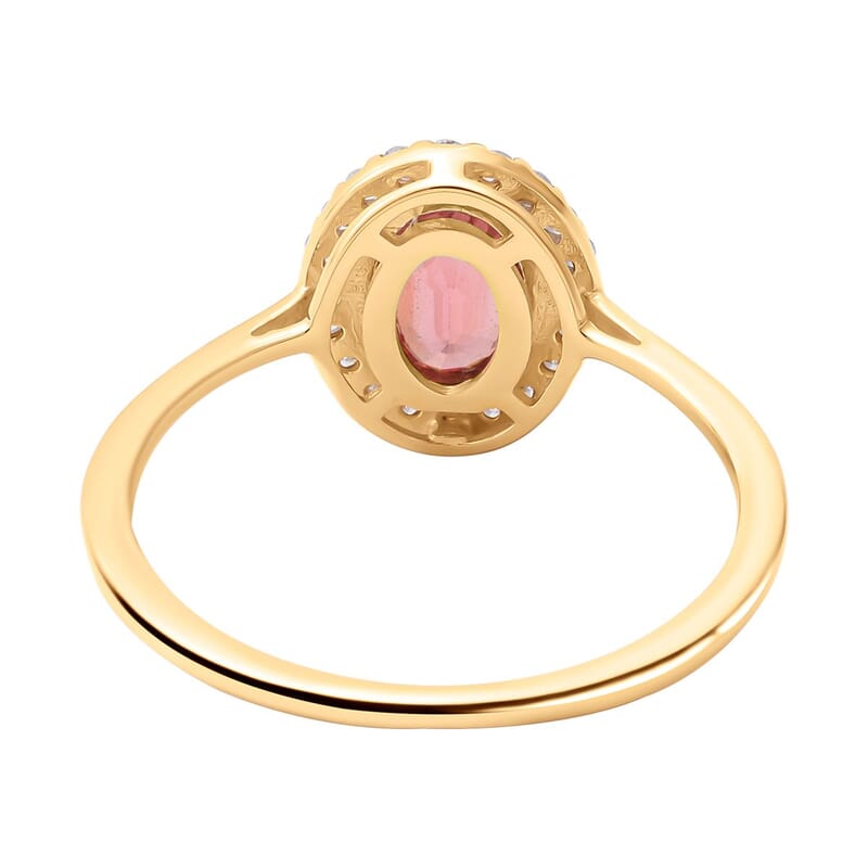 AAA Songea Sapphire and Diamond I1 1.30 ctw Ring in 14K Yellow Gold (Size 10.0)