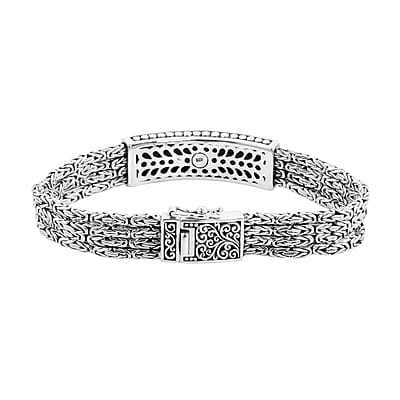 Bali Legacy Sterling Silver Borobudur Chain Dragonfly Bracelet (7.00 In) 41.50 Grams