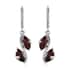 Mozambique Garnet Lever Back Earrings in Stainless Steel 2.25 ctw image number 0