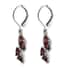 Mozambique Garnet Lever Back Earrings in Stainless Steel 2.25 ctw image number 3