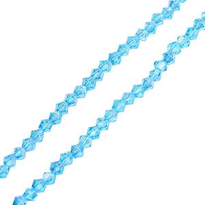 Blue Magic Color Glass Beaded Floral Necklace 20-22 Inches in Silvertone